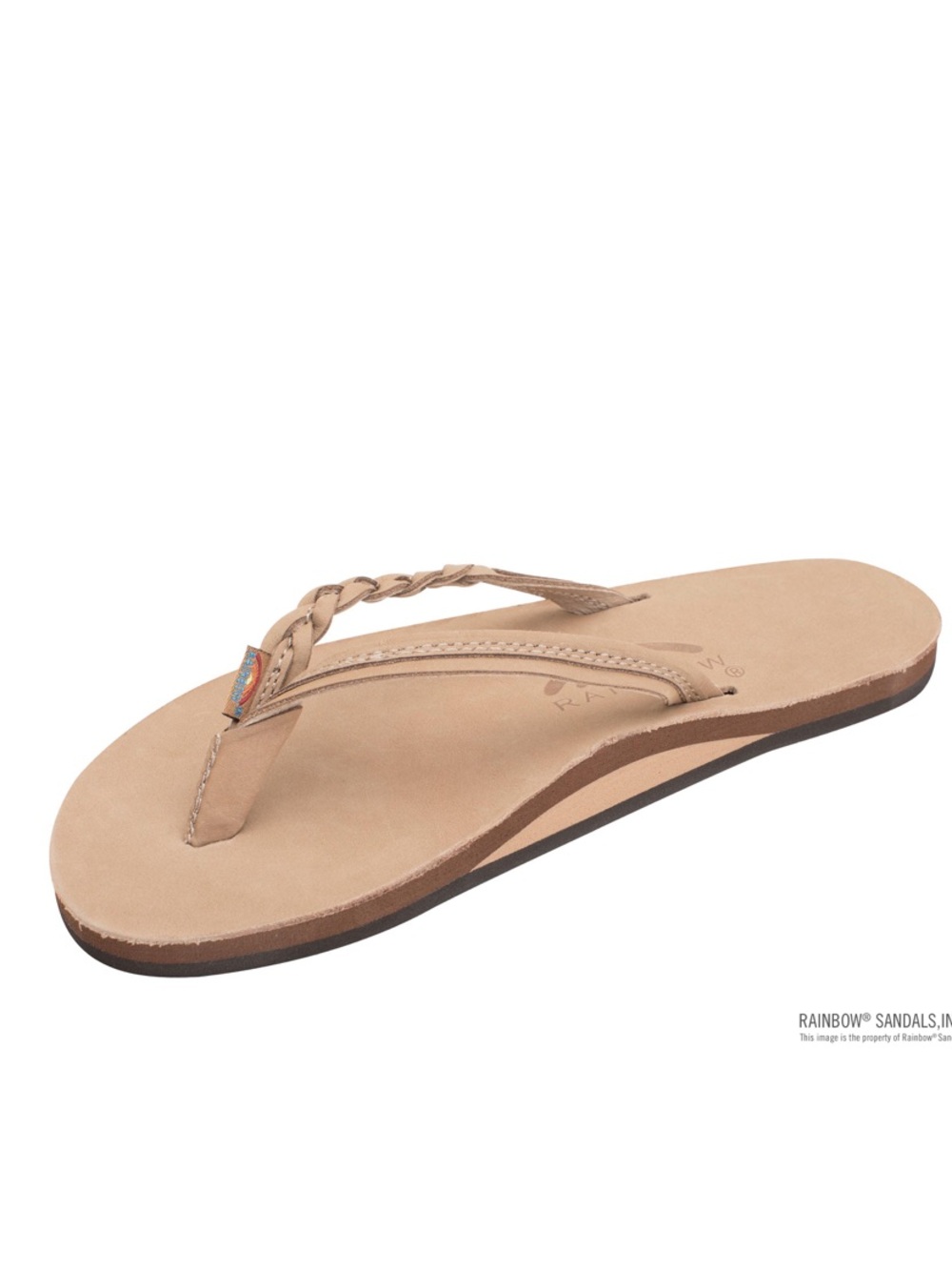 Rainbow Sandals Flirty Braidy Leather Flip Flops